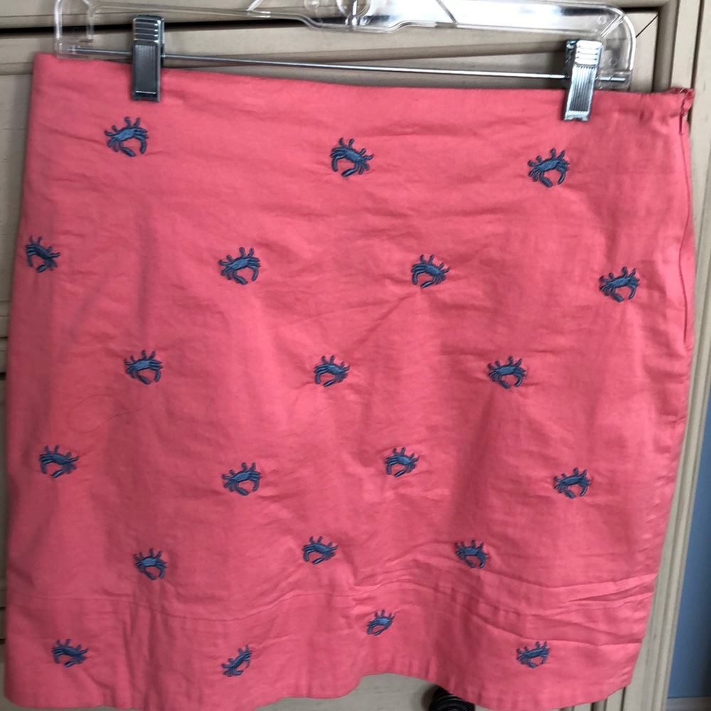 Coral color summer skirt